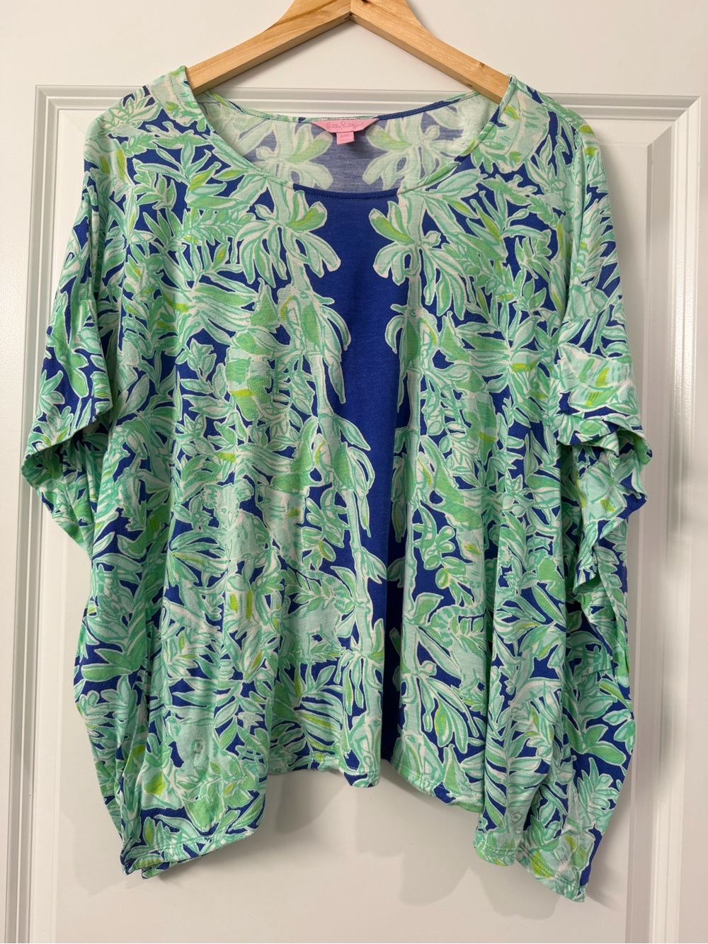 Lilly Pulitzer Cooper Caftan Top Koala of the Wild Poolside Blouse / Tunic S/M